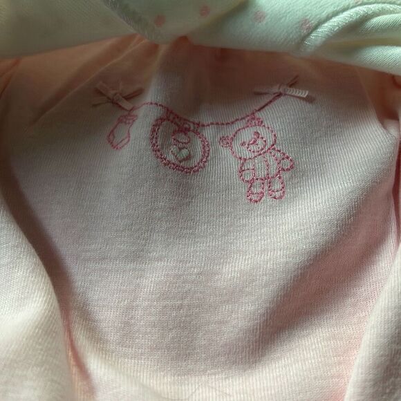 Carter’s little collections 3 months bottoms top one piece white/pink NWT (4420) - Picture 2 of 7